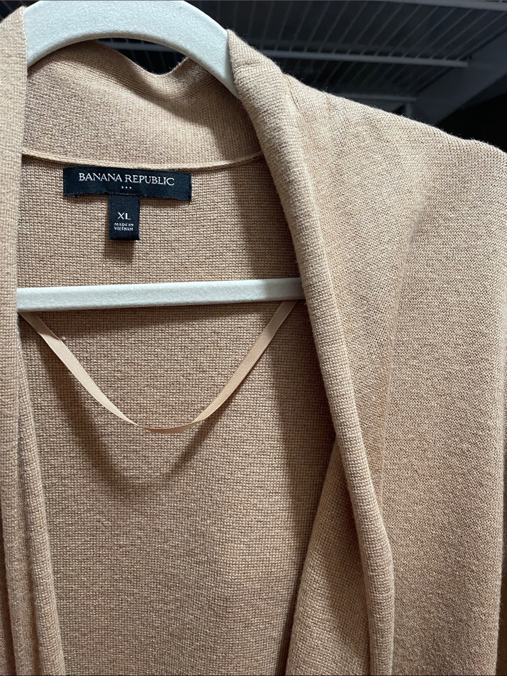 Banana Republic Women's Tan Open-Front Knit Cardigan